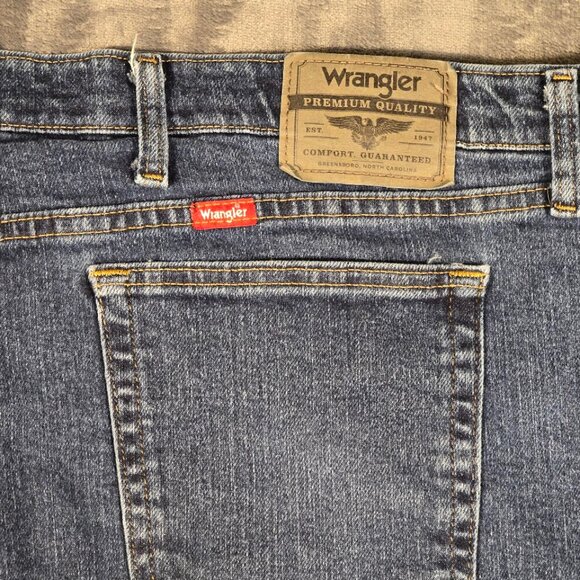 Wrangler Performance Series Jeans Mens 38x30 Straight Leg Blue Denim - Picture 4 of 14